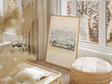 Load image into Gallery viewer, Life on the Road A3 Fine Art Print — Vanlife Aquarelle Illustration