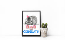 Load image into Gallery viewer, Congrats! A5-A3 Fine Art Print SEAL Illustration