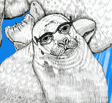 Load image into Gallery viewer, Besties A5-A2 Digital Fine Art Print SEAL Illustration