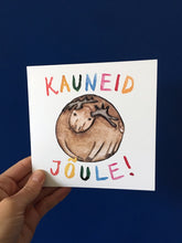 Load image into Gallery viewer, Jõulukaart põdraga (14x14 cm)