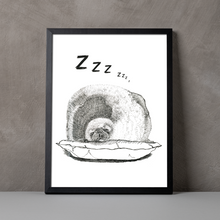Load image into Gallery viewer, Chonky Seal A5-A3 Digital Fine Art Print SEAL Illustration
