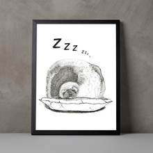 Load image into Gallery viewer, Chonky Seal A5-A3 Digital Fine Art Print SEAL Illustration
