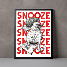 Load image into Gallery viewer, Snooze A5-A2 Digital Fine Art Print SEAL Illustration