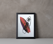 Load image into Gallery viewer, artwork of a colorful abstract design on a gray surface with a gray background
