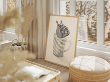 Load image into Gallery viewer, The Spirit of Coffee A3 Fine Art Print — Ink &amp; Aquarelle Illustration
