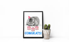 Load image into Gallery viewer, Congrats! A5-A3 Fine Art Print SEAL Illustration

