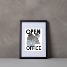 Load image into Gallery viewer, Open Office A5-A3 Fine Art Print SEAL Illustration
