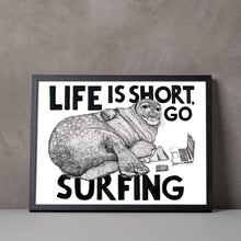 Load image into Gallery viewer, Studio Pair - Go Surfing (A3) + I Smell Vacation (A5) Fine Art Print Bundle
