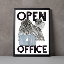 Load image into Gallery viewer, Open Office A5-A3 Fine Art Print SEAL Illustration
