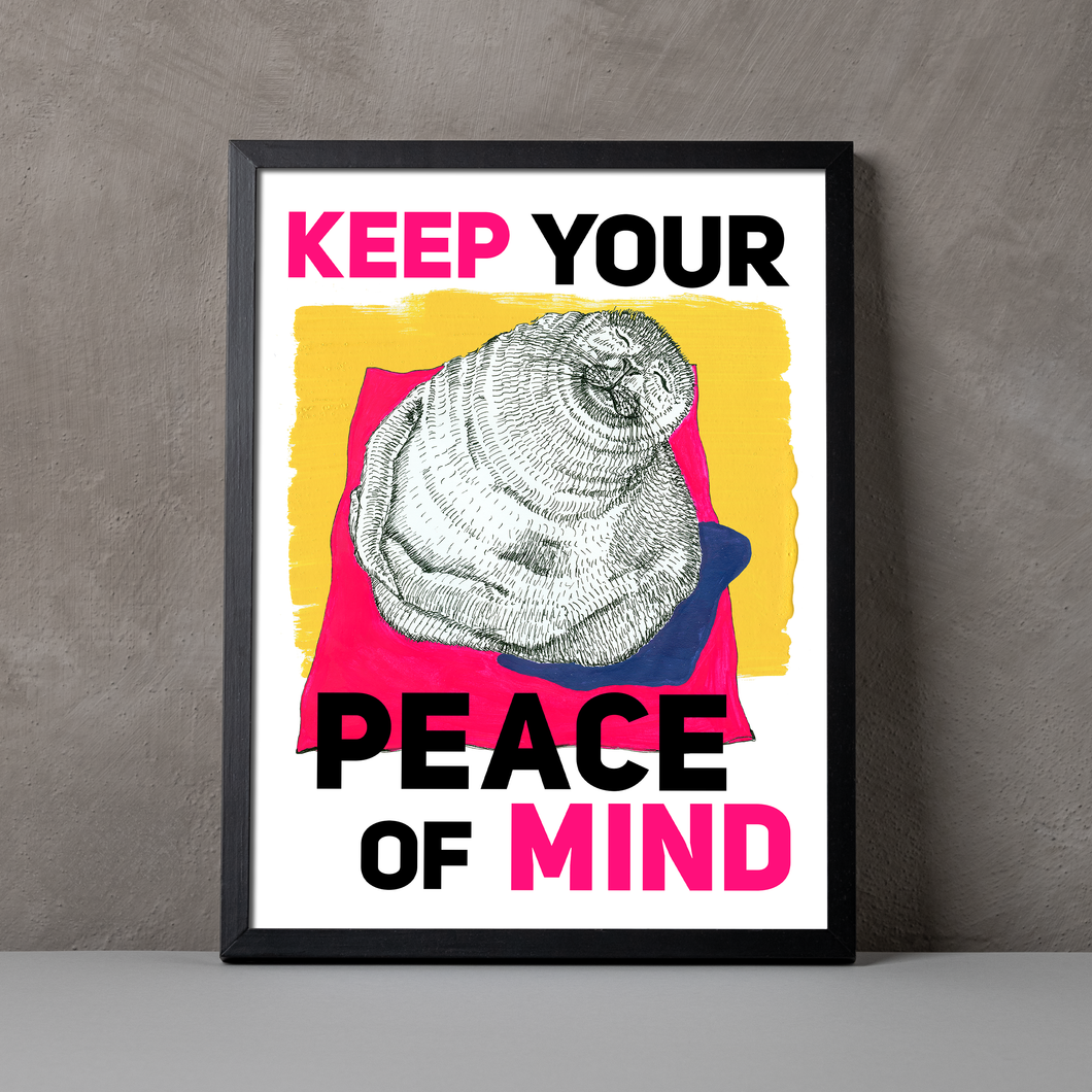 Keep Your Peace of Mind A5-A2 Digital Fine Art Print SEAL Illustration