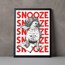 Load image into Gallery viewer, Snooze A5-A2 Digital Fine Art Print SEAL Illustration
