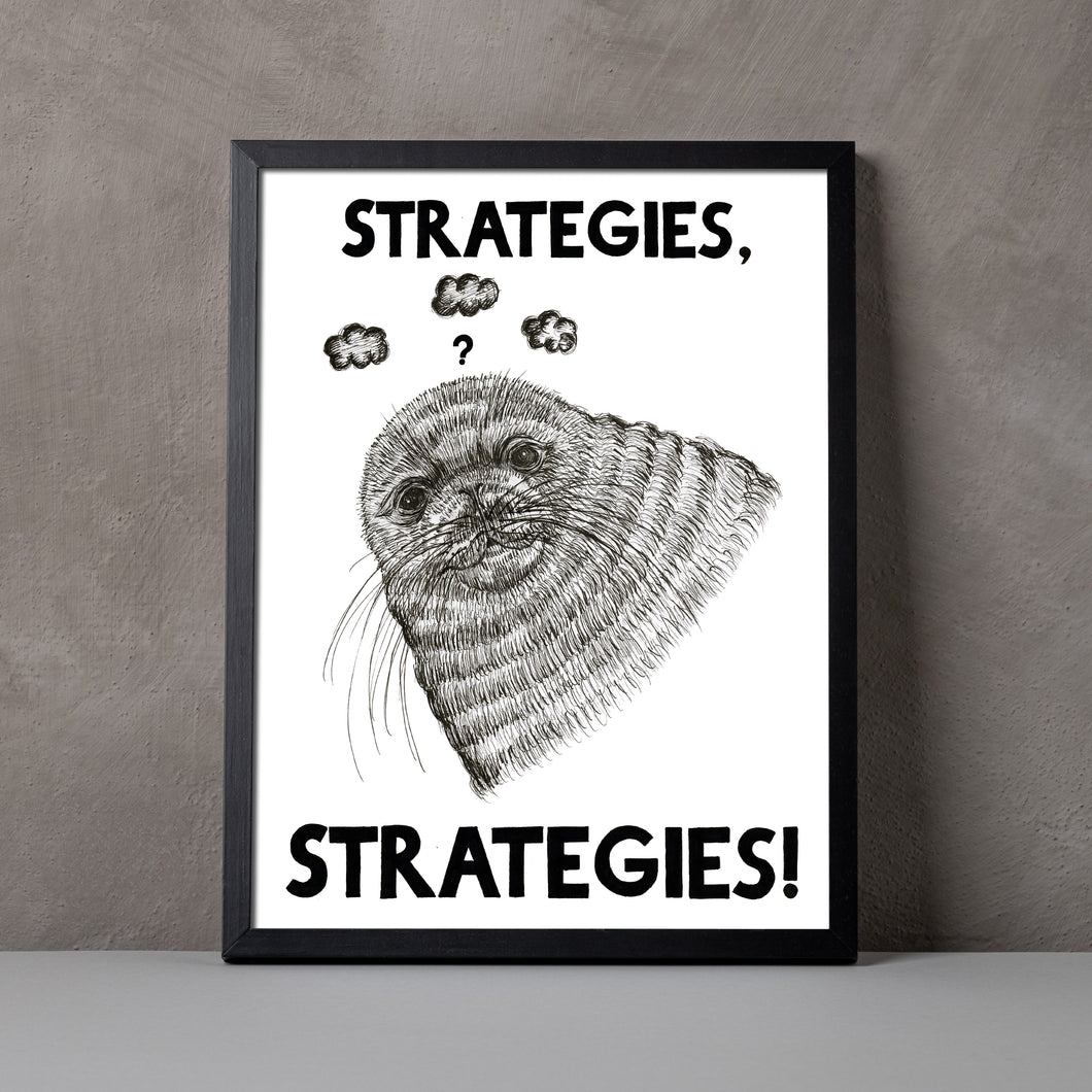 Strategies, Strategies A5-A2 Fine Art Print SEAL Illustration