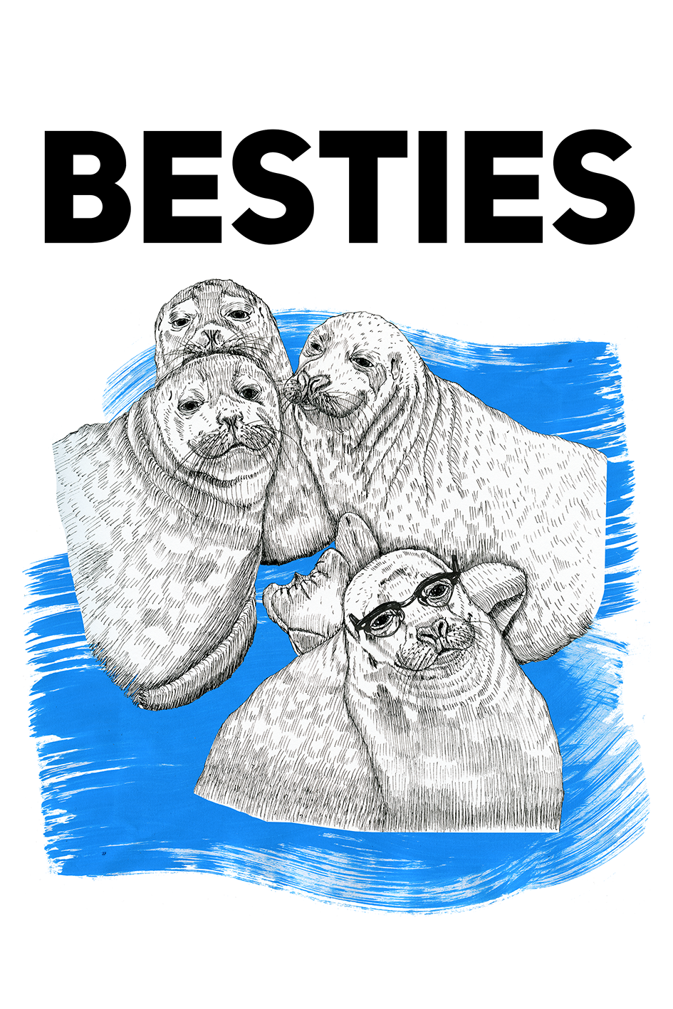 Besties 10x15 cm Fine Art Card