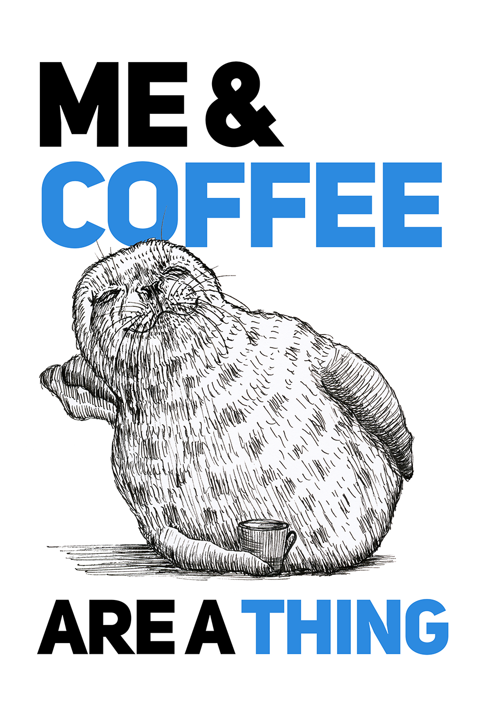 Me & Coffee 10x15 cm Fine Art Card