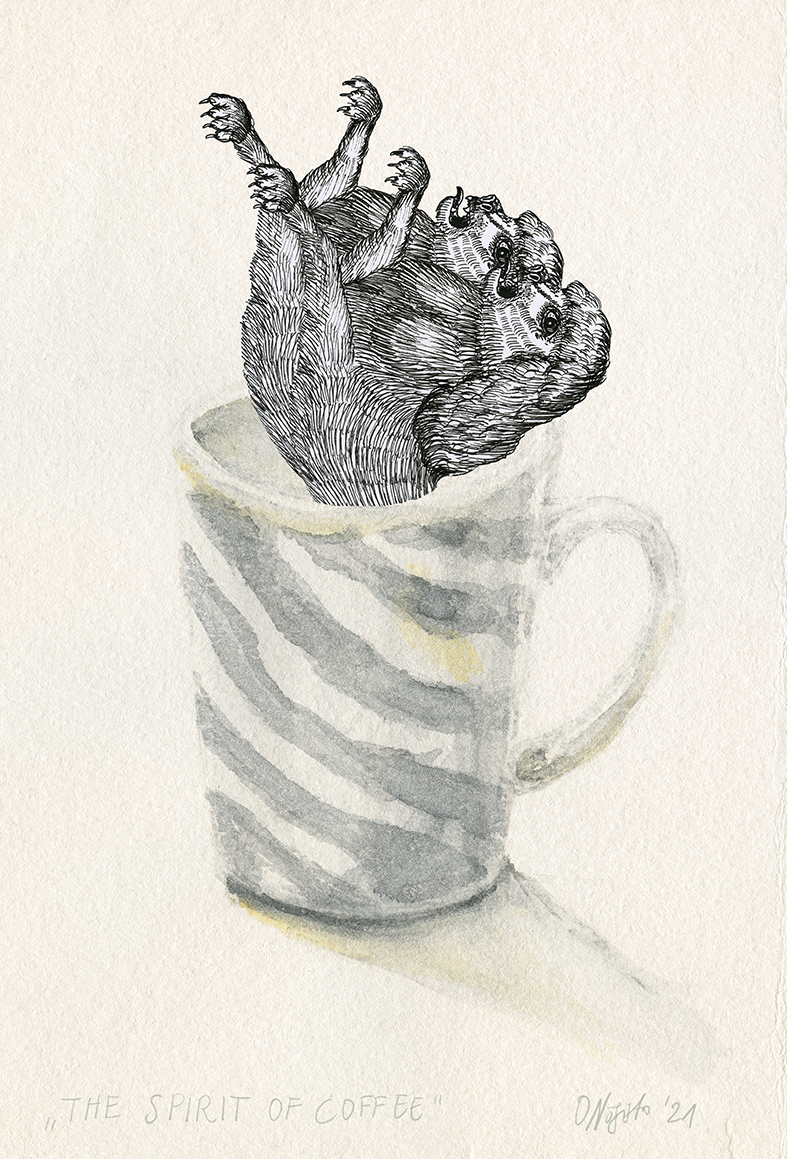 The Spirit of Coffee 10x15 cm Fine Art Card